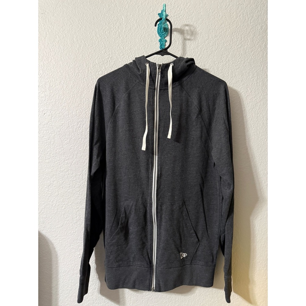 New Era Lightweight Zip-Up Hoodie -‎ Dark Gray, Women's S/P